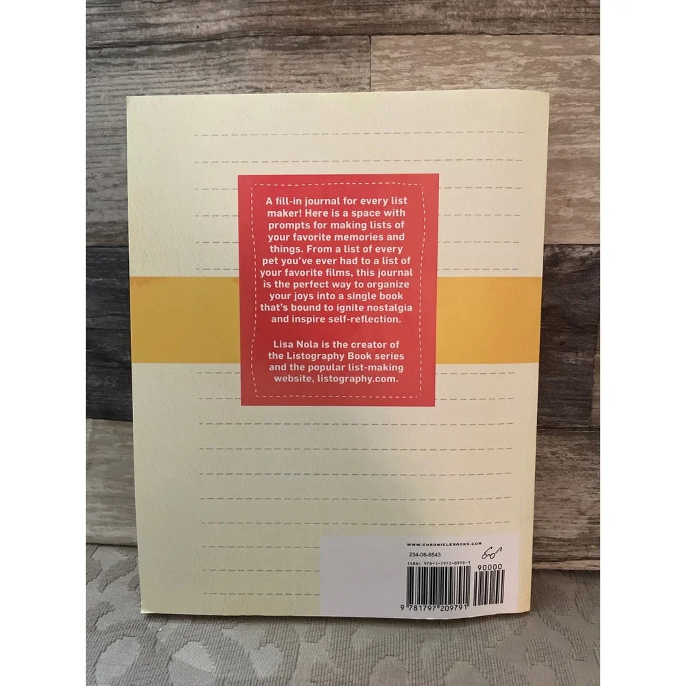 Listography Your Life in Lists Guided Journal Lisa Nola Nathaniel Russell Book